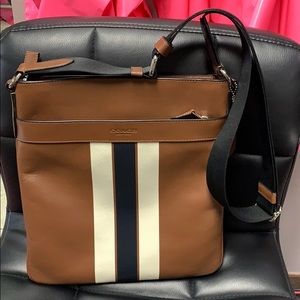Coach brown leather crossbody